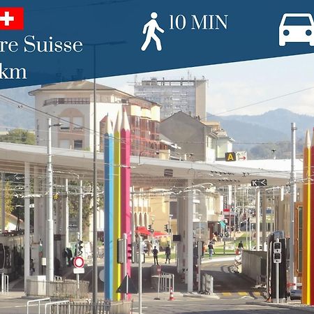 Homey Keola - Parking Prive Gratuit - Aux Portes De Geneve - Au Pied Du Tram - Appartement Avec 1 Chambre Et Un Grand Salon Avec Un Canape-Lit Амбії Екстер'єр фото